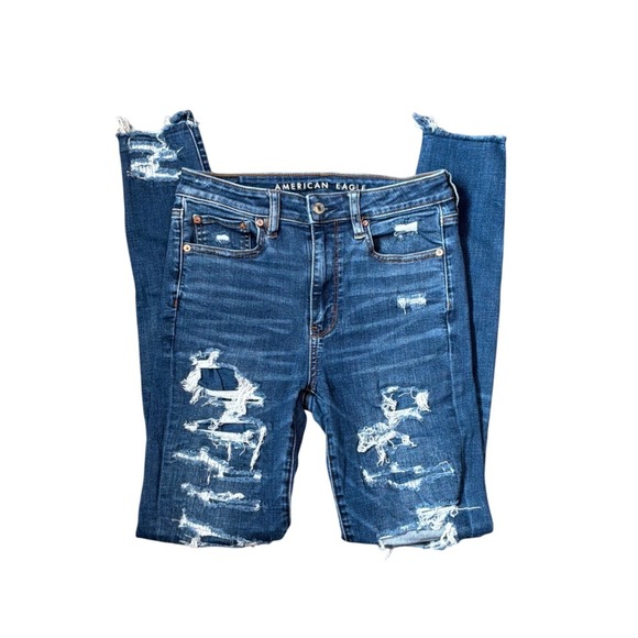 American Eagle Outfitters Denim - American Eagle Ne(x)t Level Stretch High Rise Skinny Distressed Jeans 6 X-Long
